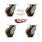 Service Caster 6 Inch Heavy Duty High Temp Phenolic Swivel Caster Set with 2 Swivel Locks SCC SCC-KP92S630-PHRHT-BSL-2-S-2 - alternate 1